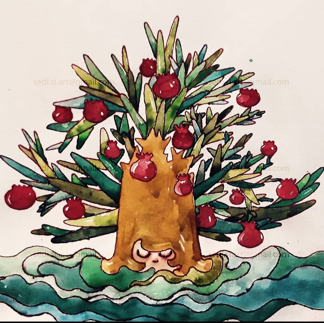 a pomegranate tree