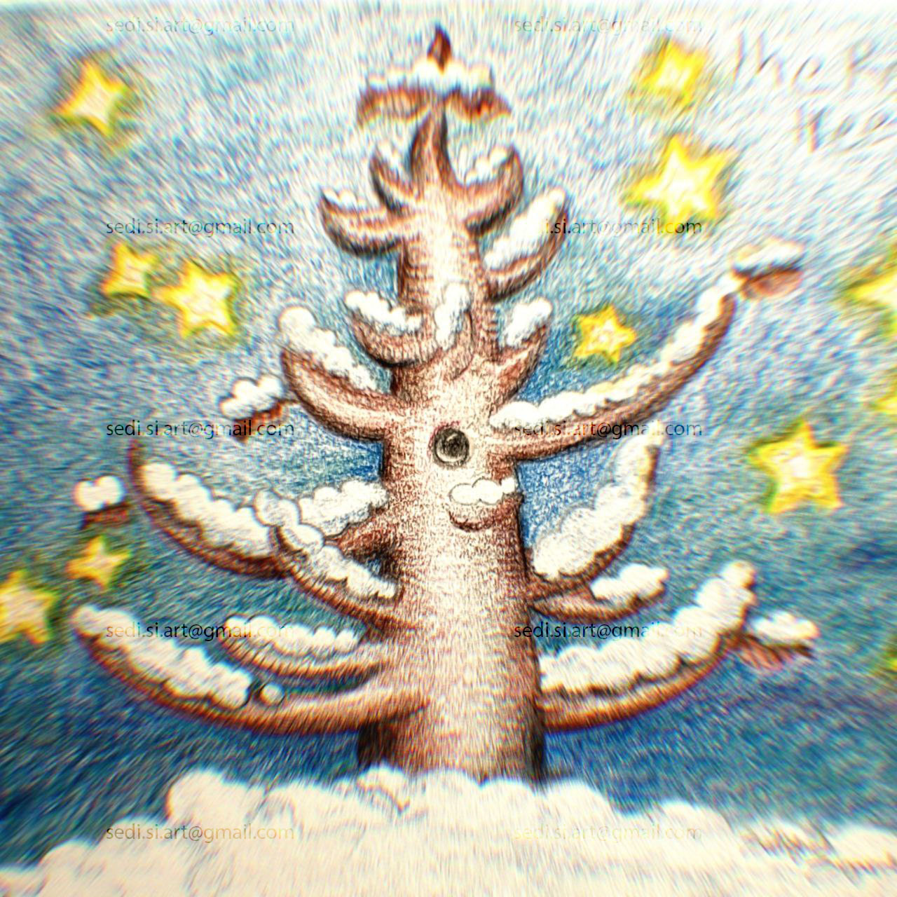 tree in snow